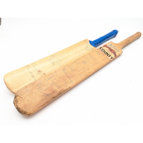 296 - Two Signed Miniature Cricket Bats - Somerset Sabres / Lords Taverners 1996 18