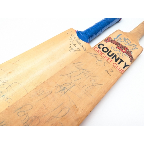 296 - Two Signed Miniature Cricket Bats - Somerset Sabres / Lords Taverners 1996 18