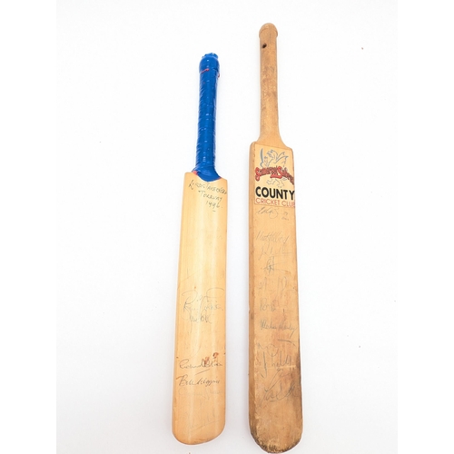 296 - Two Signed Miniature Cricket Bats - Somerset Sabres / Lords Taverners 1996 18