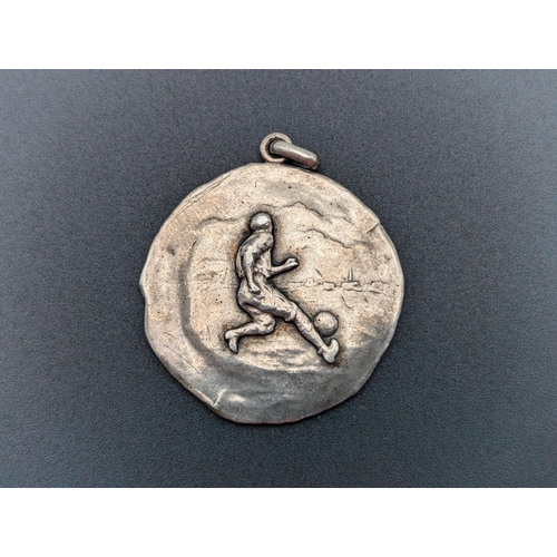 302 - Antique Sports Medal, Football. Unusual, Verso E.S.C Namur Plus Token of Membership of The Children'... 