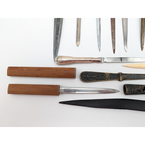 319 - Bundle (15) Decorative Letter Openers, Swords Designs Mostly Throughout