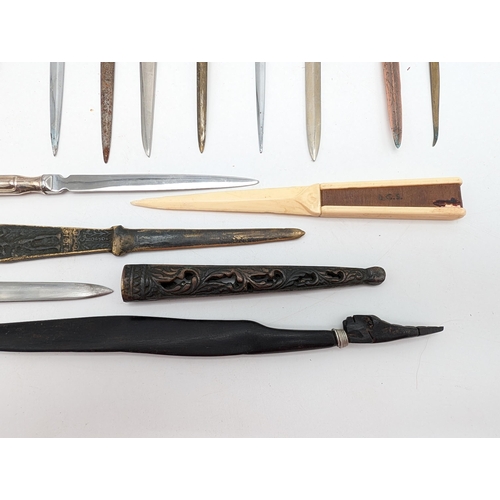 319 - Bundle (15) Decorative Letter Openers, Swords Designs Mostly Throughout