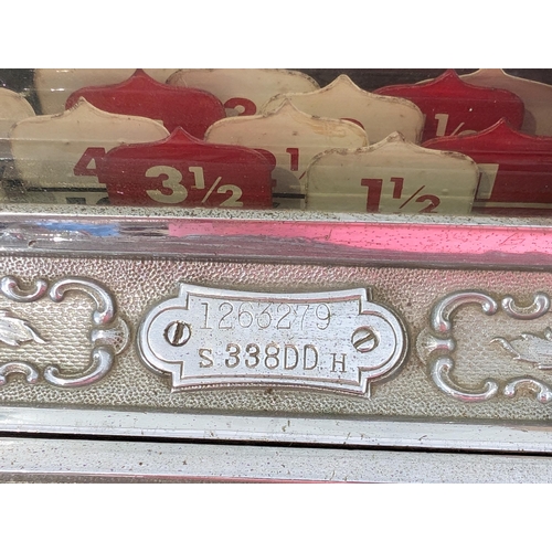 324 - Very Rare Antique National Cash Register, Model S 338DD H, Double Drawer Rare Model With Ticket Disp... 