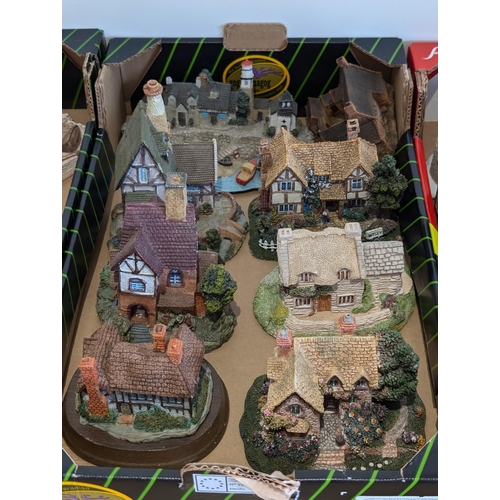 325 - Large Quantity (4) Boxes, Decorative Cottage Ornaments Various Brands