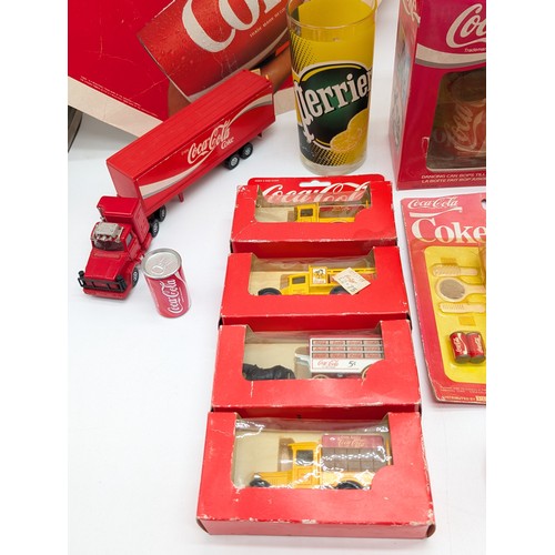 289 - Good Quantity Coca Cola Vintage Advertising Items to Include; Coke Kids, Dancing Can, Vehicles, Asht... 