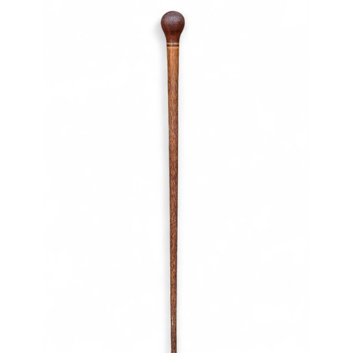 283 - Vintage Pitcairn Island Walking Stick, Marked to Handle Souvenir From Pitcairn Island Mid Century