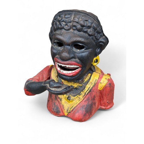 293 - Cast iron Vintage Money Box - 5.5x4x7