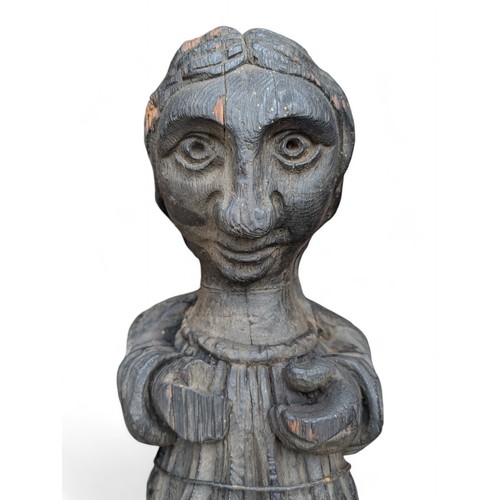 277 - Very Unusual Hand Carved Church Caryatid Appears to Be Oak, Was Believed to Have Been Mounted Intern... 
