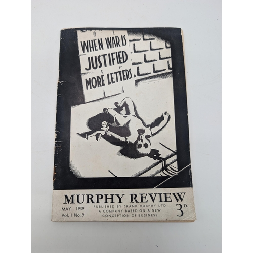 114 - Rare Signed Arthur Wragg - Murphy Review May 1939 Cover Detached But Complete, Peace Pledge Union 19... 