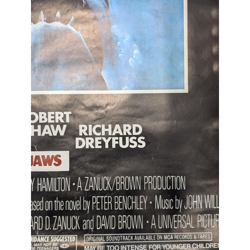 142 - Vintage Jaws Film Poster, 36x25