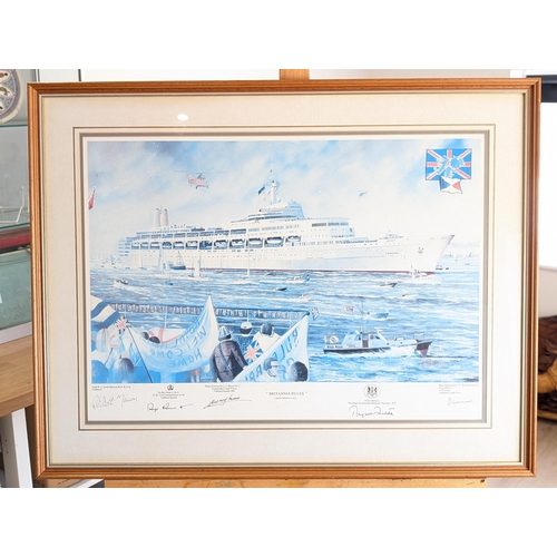 166M - Signed Framed Print Britannia Rules Christopher B Dee 30x24