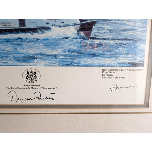 166M - Signed Framed Print Britannia Rules Christopher B Dee 30x24