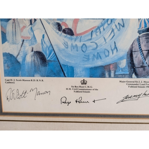 166M - Signed Framed Print Britannia Rules Christopher B Dee 30x24
