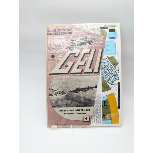 187 - Quantity (4) Appear to Be New & Complete Geli Technischer Modellbogen Paper Models MIG15, Messerschm... 