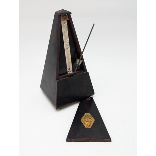 257 - Collectable Metronome Maelzel Paris, Tested & Working Some Scuffs to Outer Case