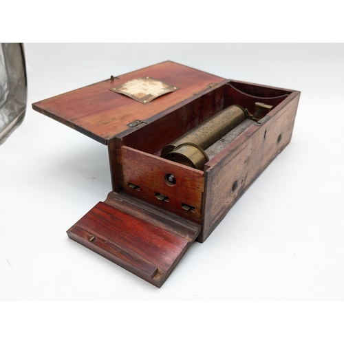 273 - Victorian Four Air Nicole Freres Cylinder Music Box No 27708, Tested and Working. Original Key, COnt... 