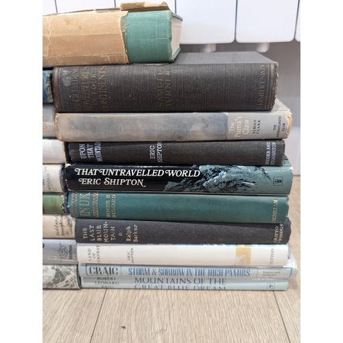 119 - Collectable Mountaineering Hardbacks, Lots of First Editions Noted With Slip Covers Including; Mount... 