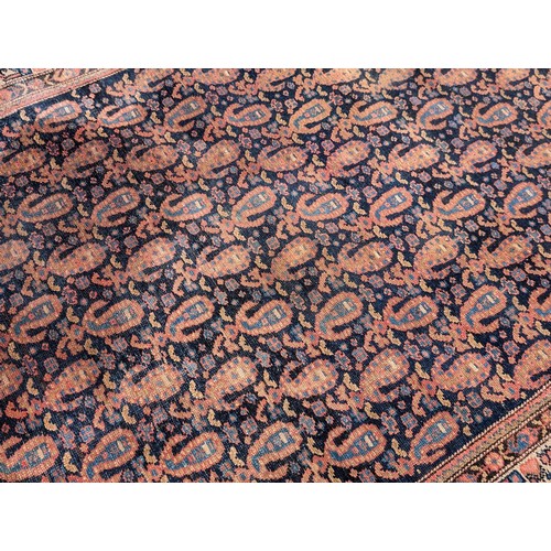 337 - Antique Hamadan Hand Knitted Persian Runner Carpet / Rug 118x325cm, Some Wear as Seen, Thinning and ... 