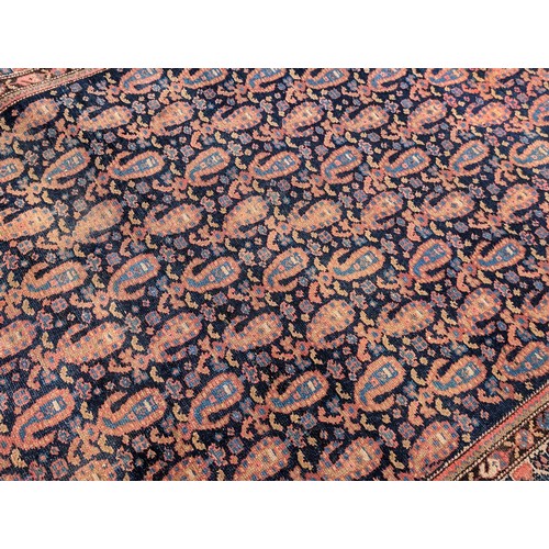 337 - Antique Hamadan Hand Knitted Persian Runner Carpet / Rug 118x325cm, Some Wear as Seen, Thinning and ... 
