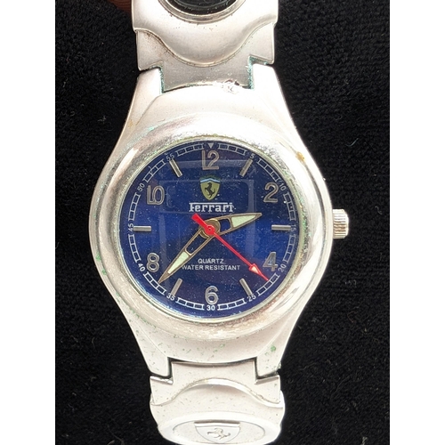 343 - Pair Vintage Advertising Watches, Ferrari Quartz Plus Schweppes Team McLaren Mercedes Untested Requi... 