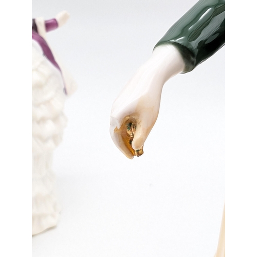 492 - Group (4) Royal Doulton / Worcester Figurines HN4558 / HN4757, Royal Worcester Margaret Figurine (No... 