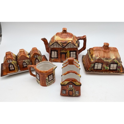 534 - Good Bundle Kensington Ware - Teapot, Cruet Set, Toast rack Etc. All Appears Good Condition