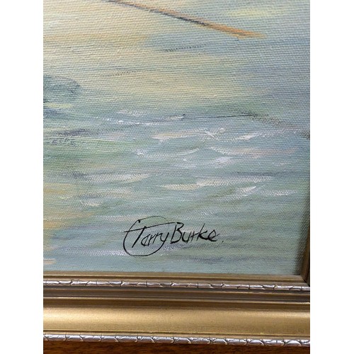 132A - Terry Burke Large Original Oil On Canvas - Venetian Scene - Signed Lower Right 100x60cm