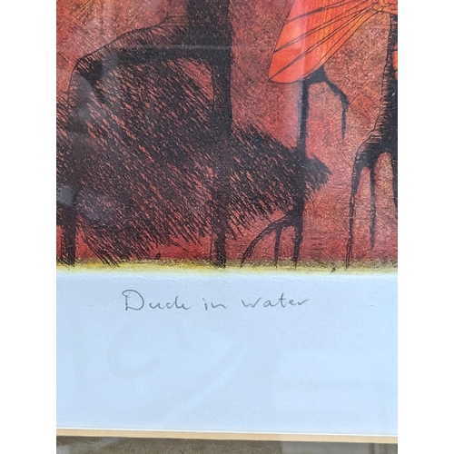 17 - Frans Wesselman Artists Proof 4/10 Duck In Water Signed Lower Right Edition Lower left 19x19