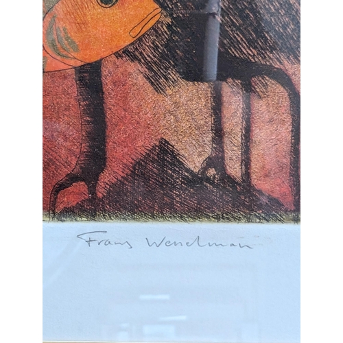 17 - Frans Wesselman Artists Proof 4/10 Duck In Water Signed Lower Right Edition Lower left 19x19