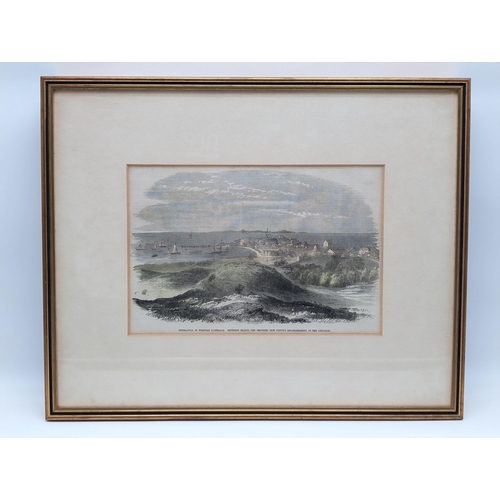 46 - English School 19C Sketches From Australia, Hand Coloured Engravings - Excellent Condition - Framed ... 