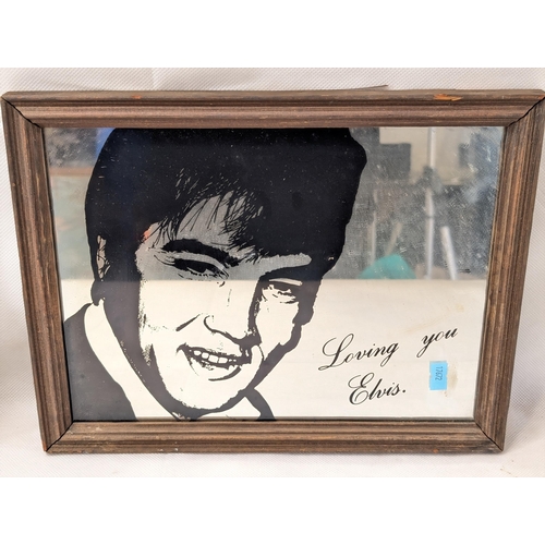 52 - Vintage Mirrors, Advertising Interest Coca Cola Plus Elvis Presley Pictorial Mirror 13x10