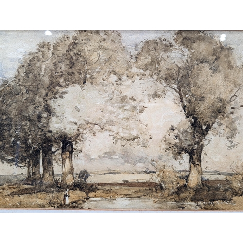 62 - D Murray Smith - Watercolour - Autumnal Scene - Mount Has Foxing as Seen 21x17