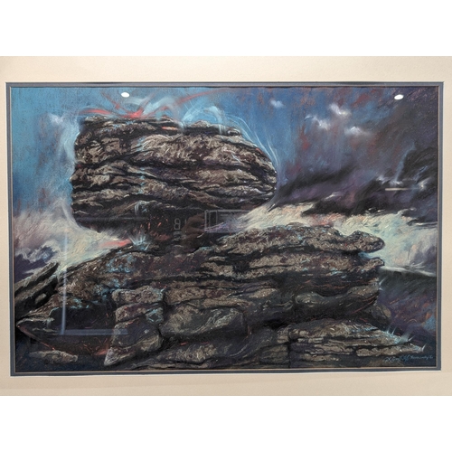 72 - Graham K Griffiths - Thornworthy Tor - Pastel / Mixed Media Well Executed 38x29