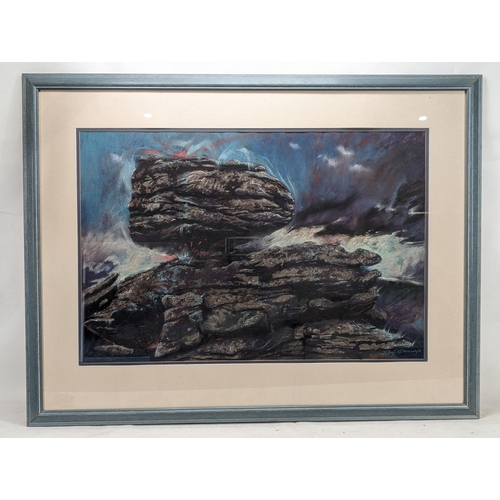 72 - Graham K Griffiths - Thornworthy Tor - Pastel / Mixed Media Well Executed 38x29