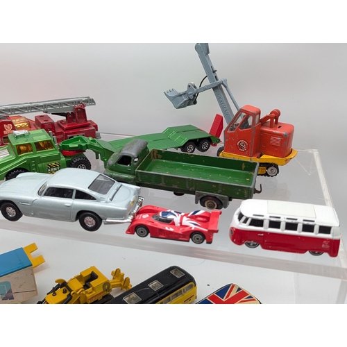 131 - Large Bundle Playworn Diecast Vehicles, Matchbox, Corgi, Dinky, Burago, Majorette Etc Including Corg... 