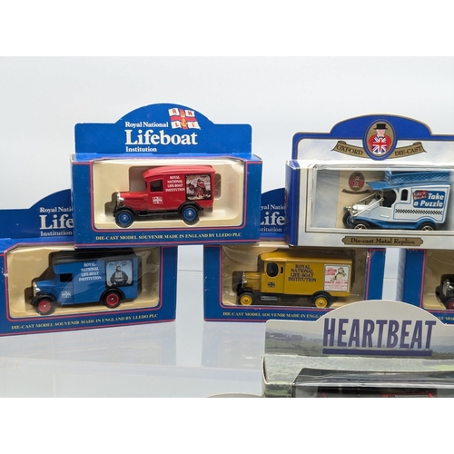 137 - Quantity 13 RNLI, Heartbeat Lledo Etc Diecast Vehicles In Box of Issue