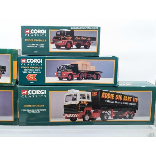 138 - Good Quantity Excellent Corgi Eddie Stobart Diecast Vehciles, All In Box Of Issue Appear Immaculate ... 