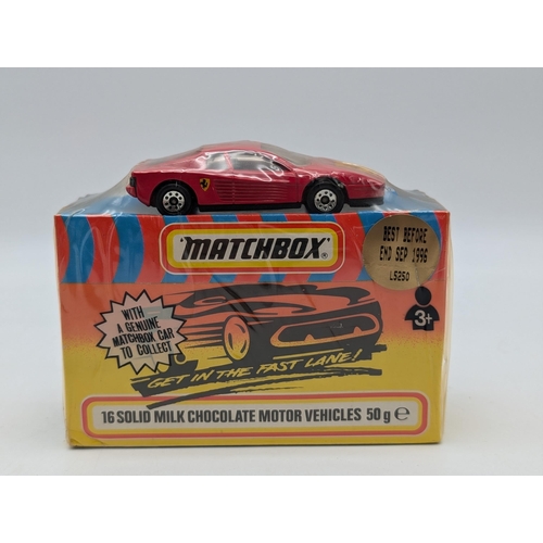 139 - Two Excellent Vintage Sealed Matchbox Chocolate Bundles With Corresponding Matchbox Vehicles