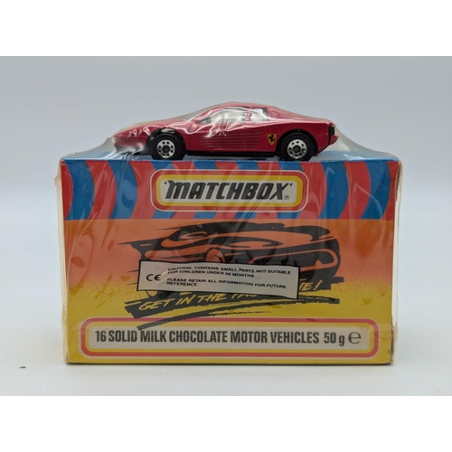 139 - Two Excellent Vintage Sealed Matchbox Chocolate Bundles With Corresponding Matchbox Vehicles