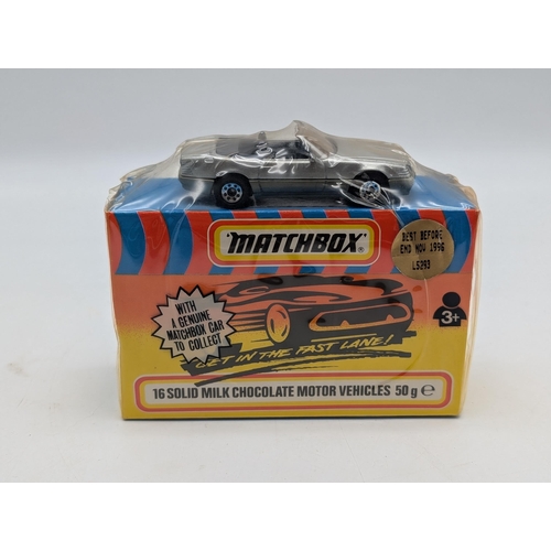 139 - Two Excellent Vintage Sealed Matchbox Chocolate Bundles With Corresponding Matchbox Vehicles