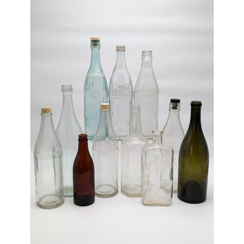 149 - Bundle (11) Vintage Glass Bottles, Dawes, Coca Cola, Local, Plus Other Advertising Bottles Most Appx... 