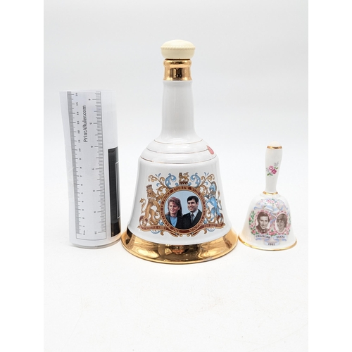 163 - Limited Edition Bells Whisky Ceramic Decanter Along with Vintage Diana Bell