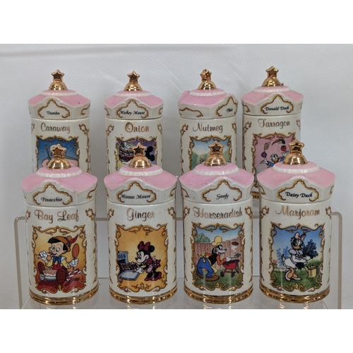 204 - Full set (24) Lennox Disney Spice Jars All Good Condition