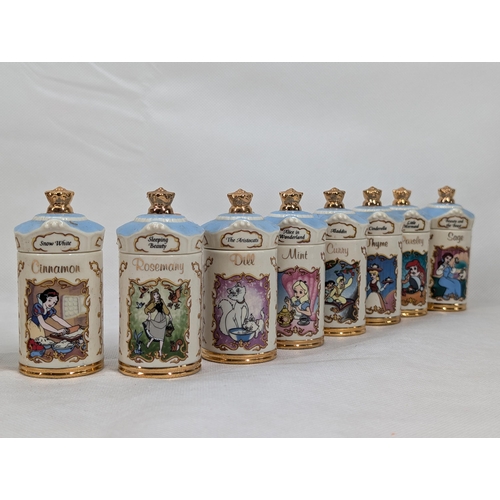 204 - Full set (24) Lennox Disney Spice Jars All Good Condition