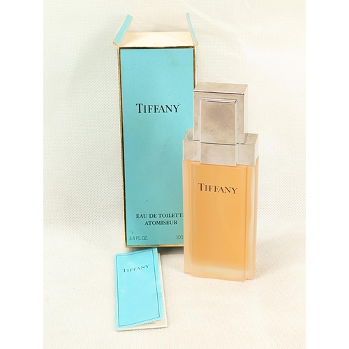 486 - Tiffany eau de toilette 100ml in original box. Appears full, one flap missing to box.