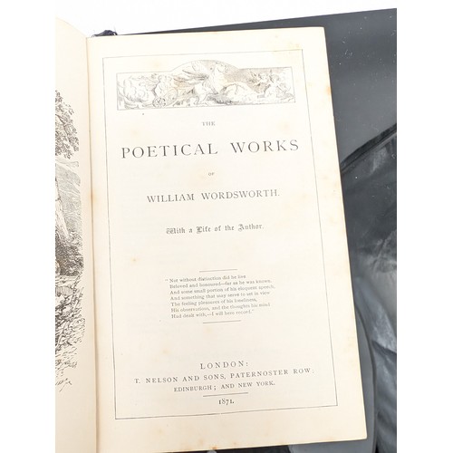 111 - 1871 Wordsworths Poetical Works, Illustrated. Fabulously Bound With Gilt Edging. Dated Inscribed to ... 