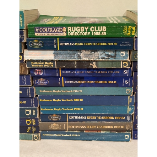 34 - 36 Rugby Yearbooks, Mostly Rothman Yearbooks 70s/80s/90s