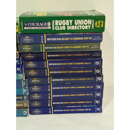 34 - 36 Rugby Yearbooks, Mostly Rothman Yearbooks 70s/80s/90s