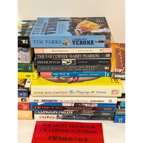 37 - Large Quantity Football Related Books, Some Vintage Including Soccer at War Etc