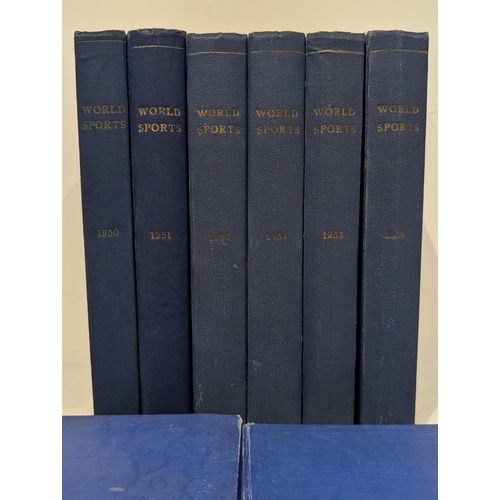 42 - Excellent Bound Volumes World Sports 1948/49/50/51/53/54/56